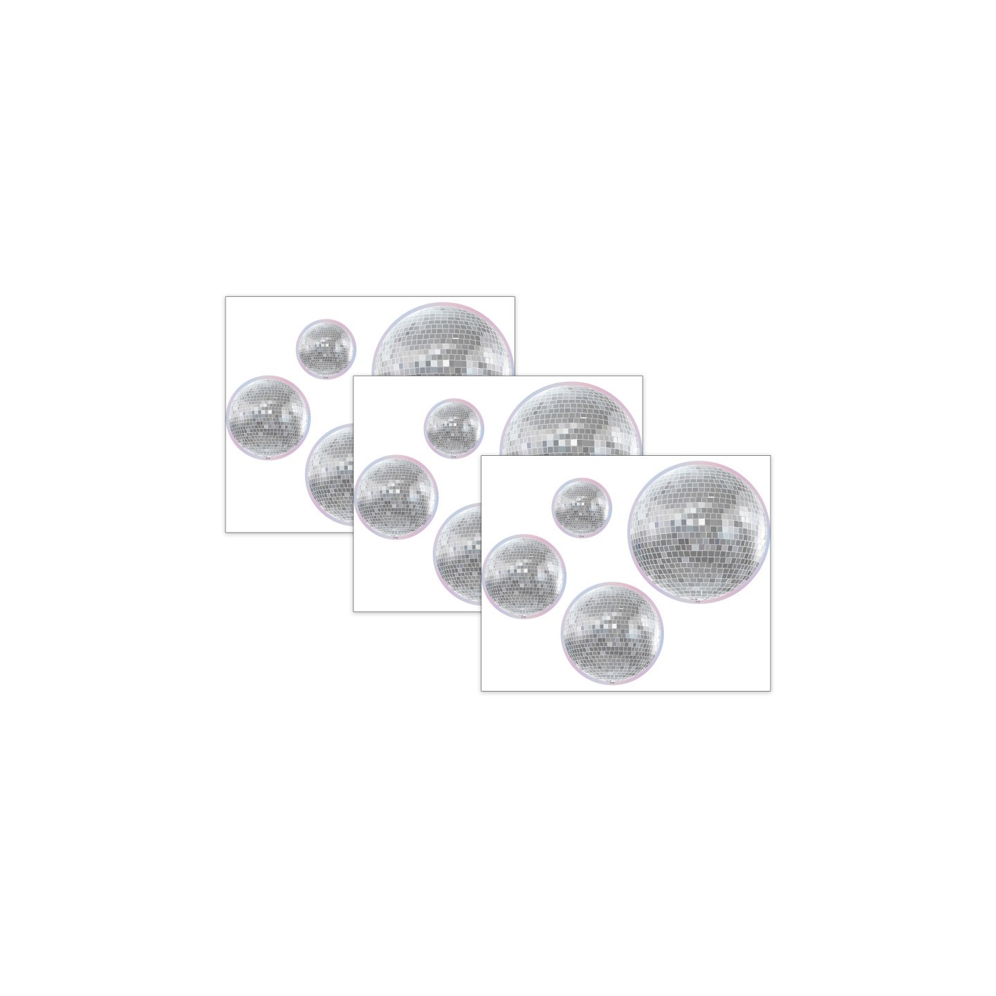 Teacher Created Resources® Disco Balls Accents, Assorted Sizes, 60 Per Pack, 3 Packs