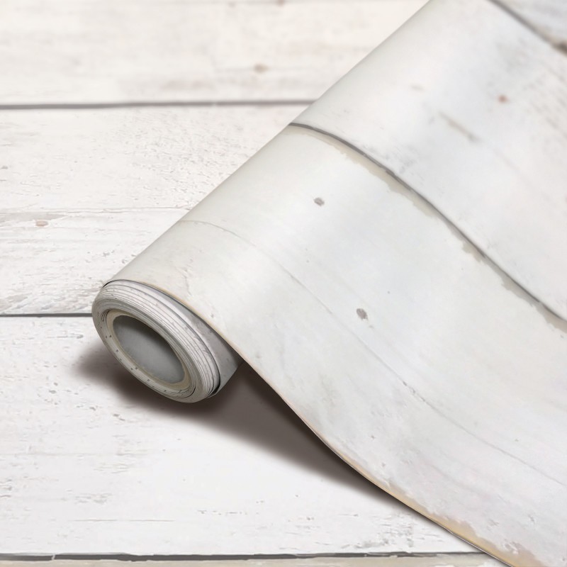 Teacher Created Resources® Peel and Stick Decorative Paper Roll, 17-1/2" x 10 ft, White Shiplap
