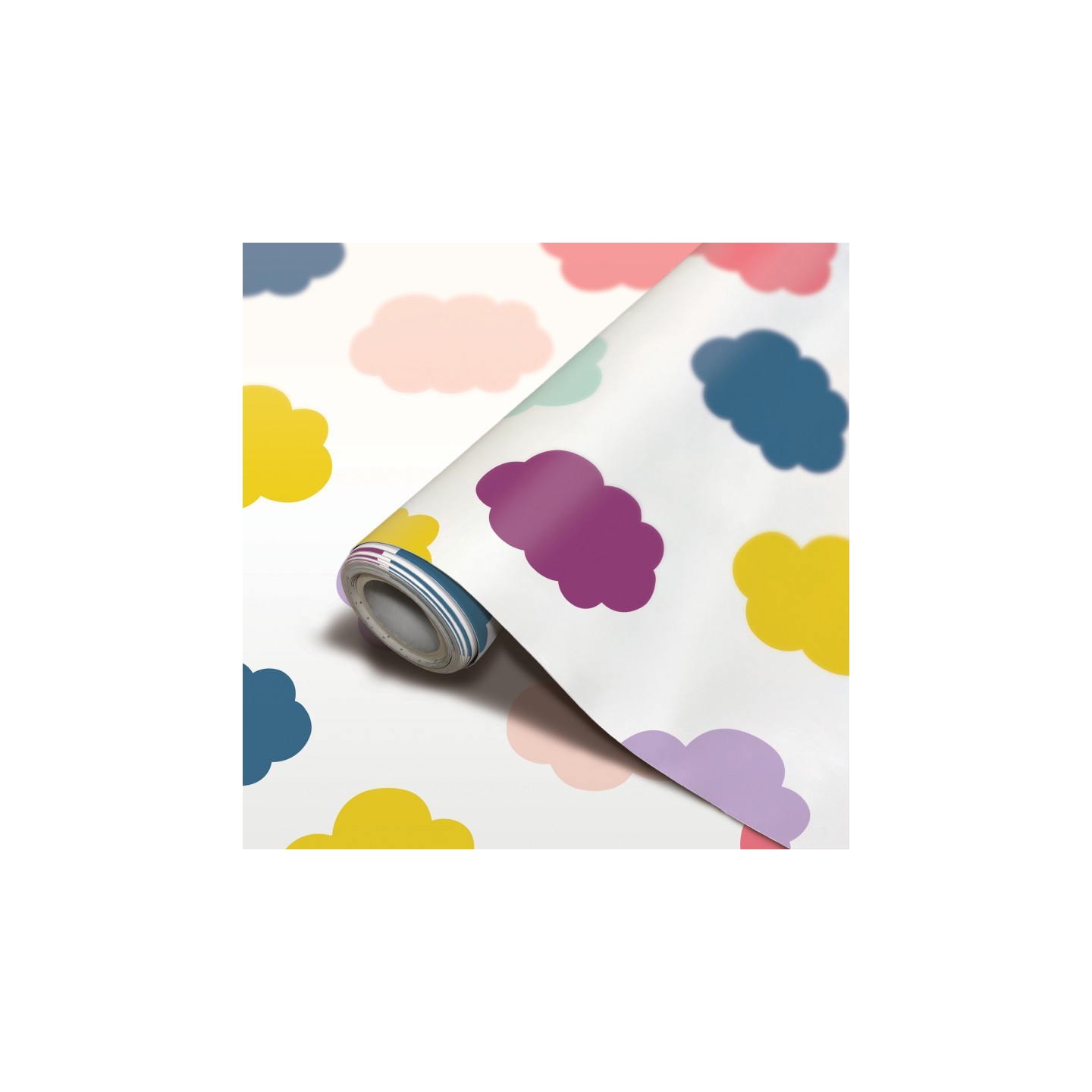 Teacher Created Resources® Peel and Stick Decorative Paper Roll, 17-1/2" x 10 ft, Oh Happy Day Clouds