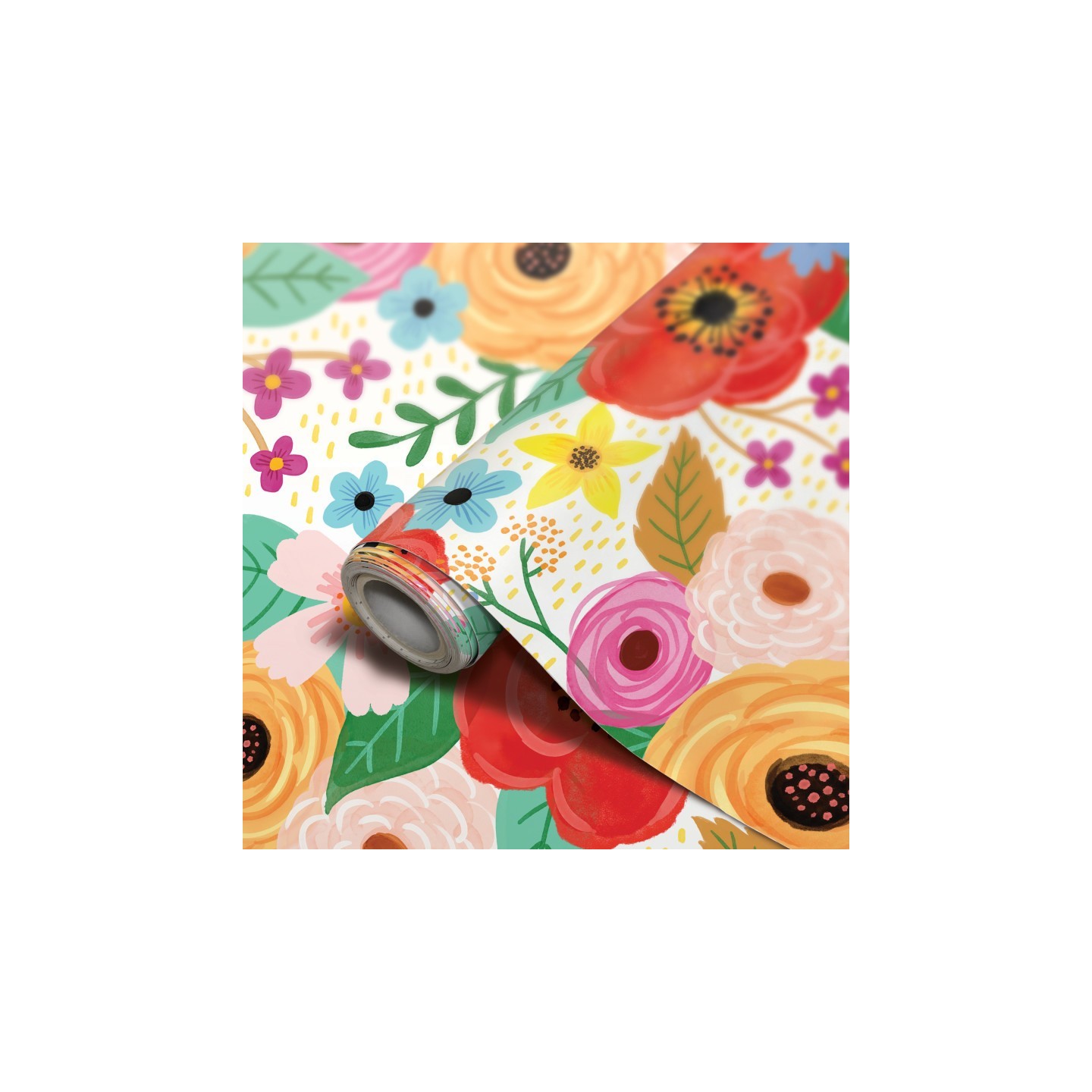 Teacher Created Resources® Peel and Stick Decorative Paper Roll, 17-1/2" x 10 ft, Wildflowers