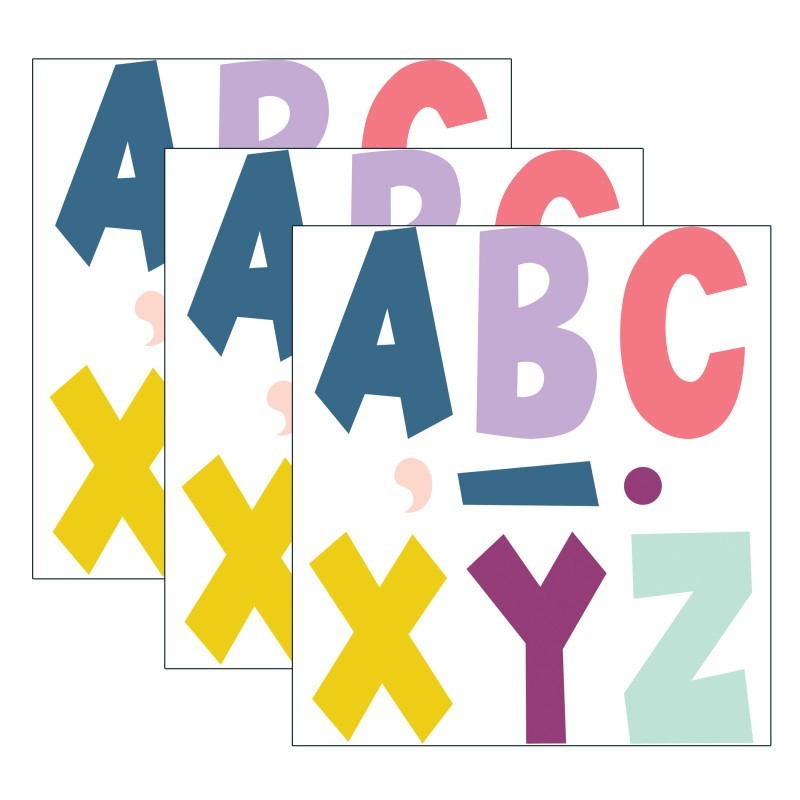 Teacher Created Resources® Oh Happy Day 7" Fun Font Letters, 120 Per Pack, 3 Packs