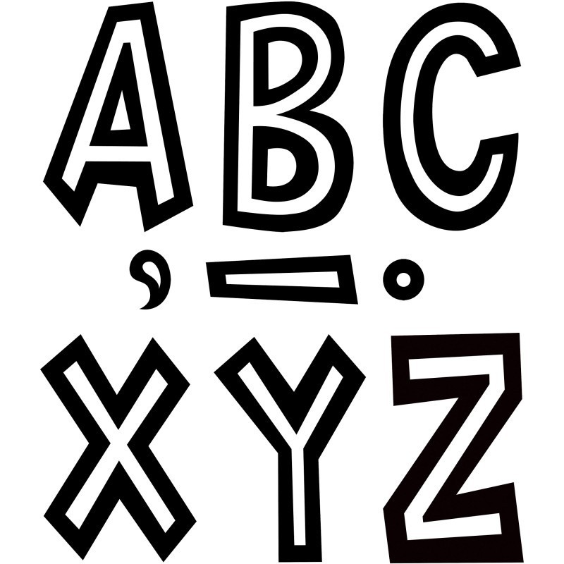 Teacher Created Resources® Black and White 7" Fun Font Letters, 120 Per Pack, 2 Packs