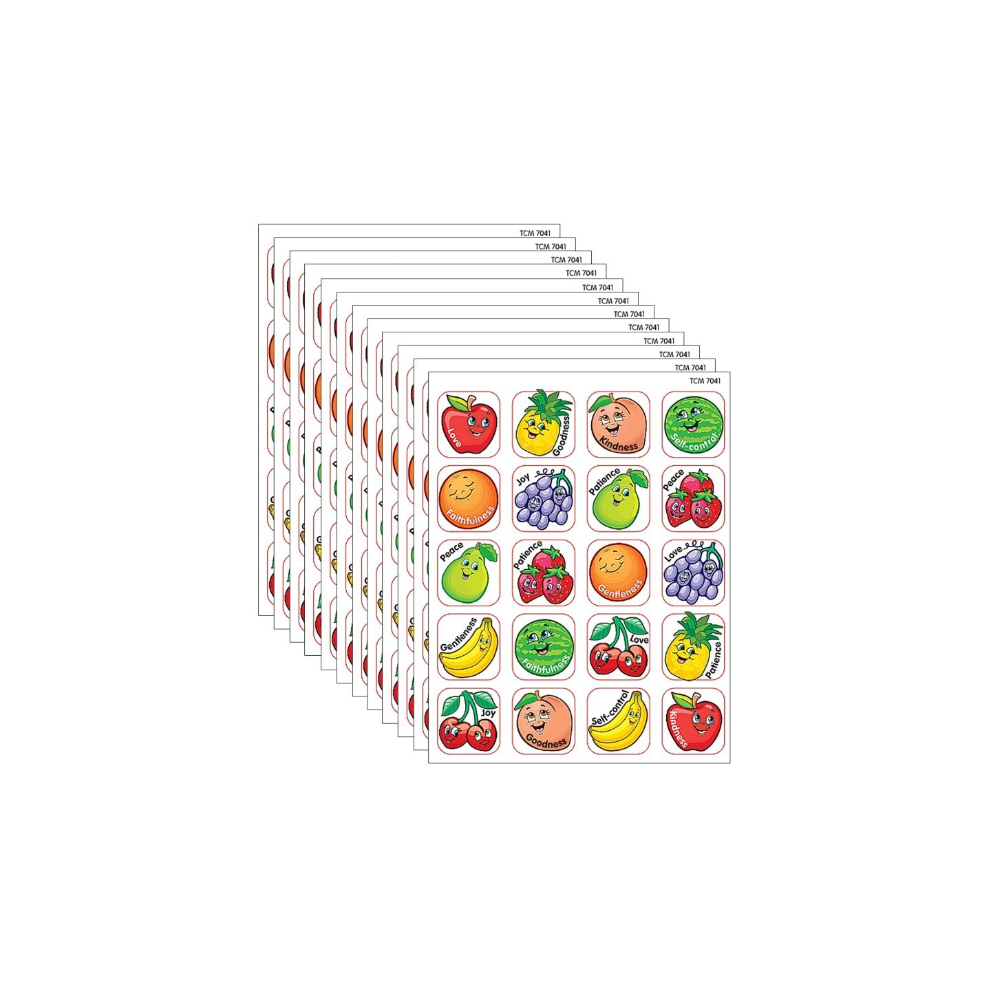 Teacher Created Resources® Fruit of the Spirit Stickers, 120 Per Pack, 12 Packs