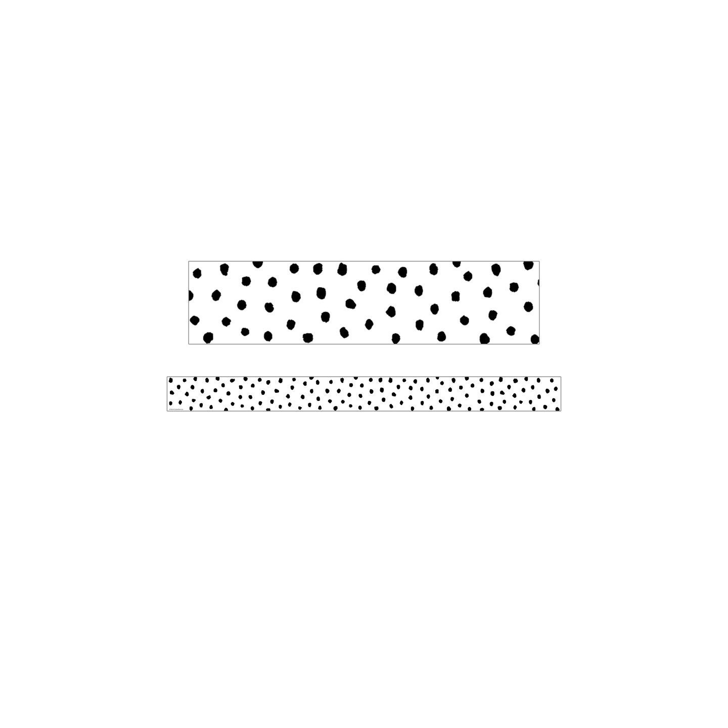 Teacher Created Resources® Black Painted Dots on White Straight Border Trim