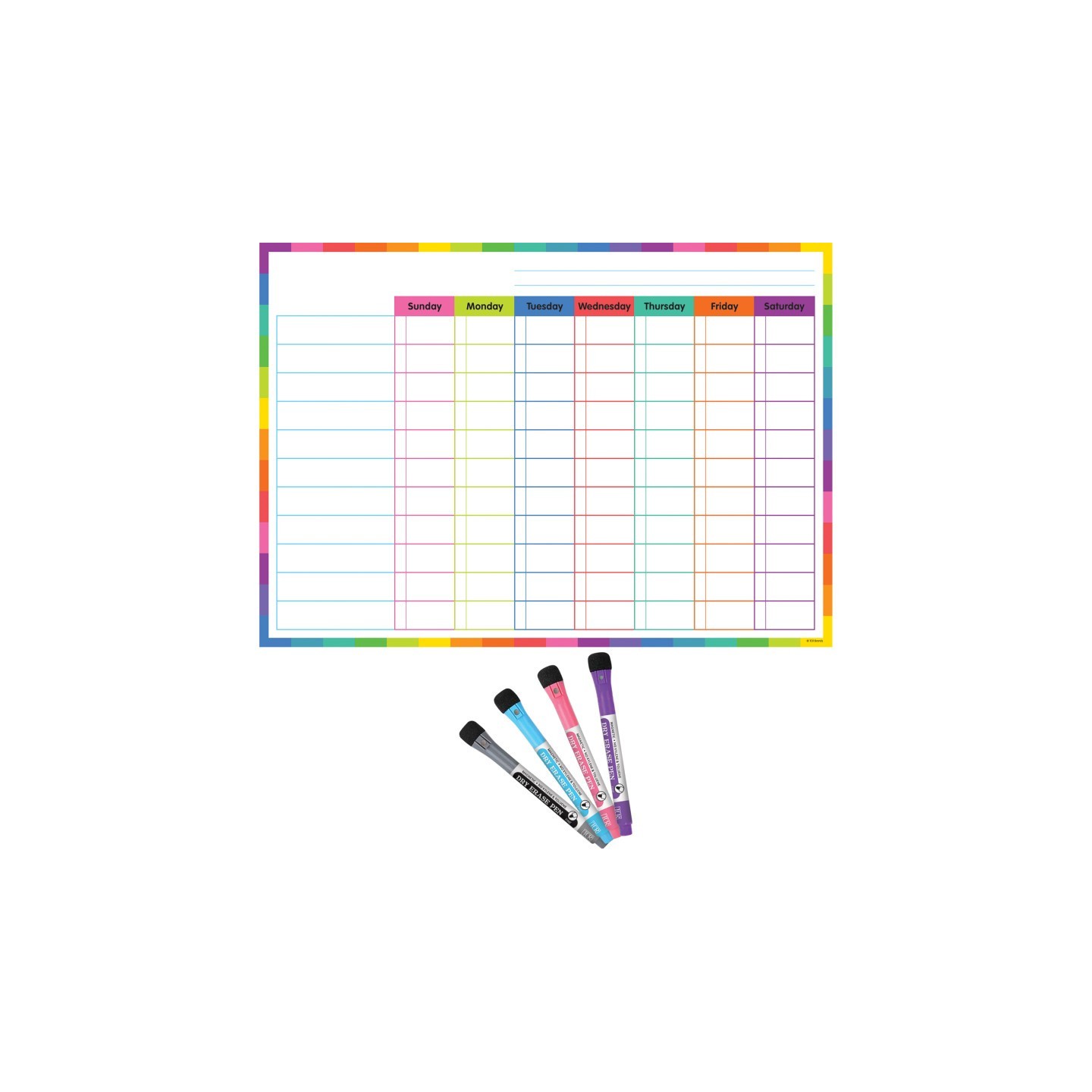 Teacher Created Resources® Colorful Dry-Erase Magnetic Task Chart