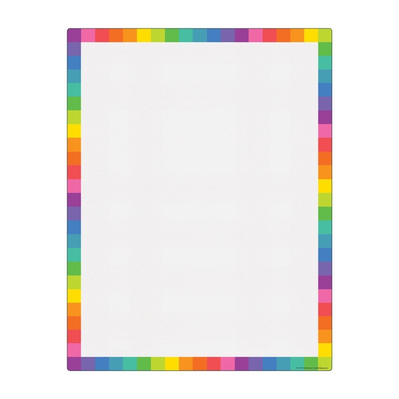 Teacher Created Resources® Colorful Blank Write-On/Wipe-Off Chart, 17" x 22"