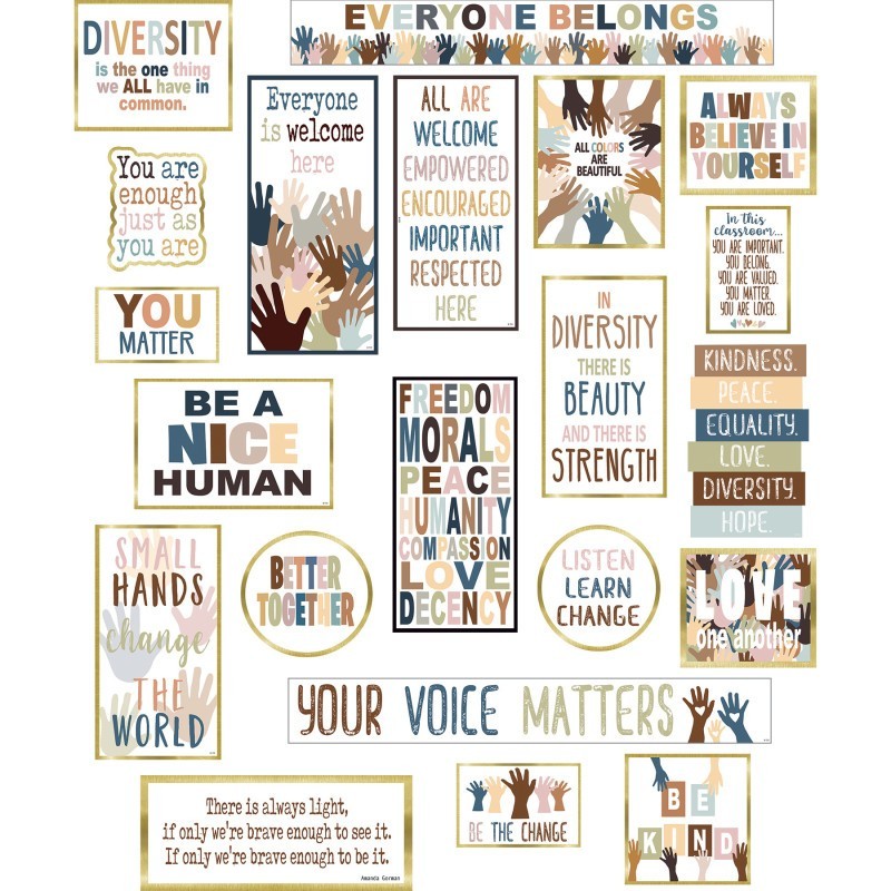 Teacher Created Resources® Everyone is Welcome Diversity Mini Bulletin Board Set