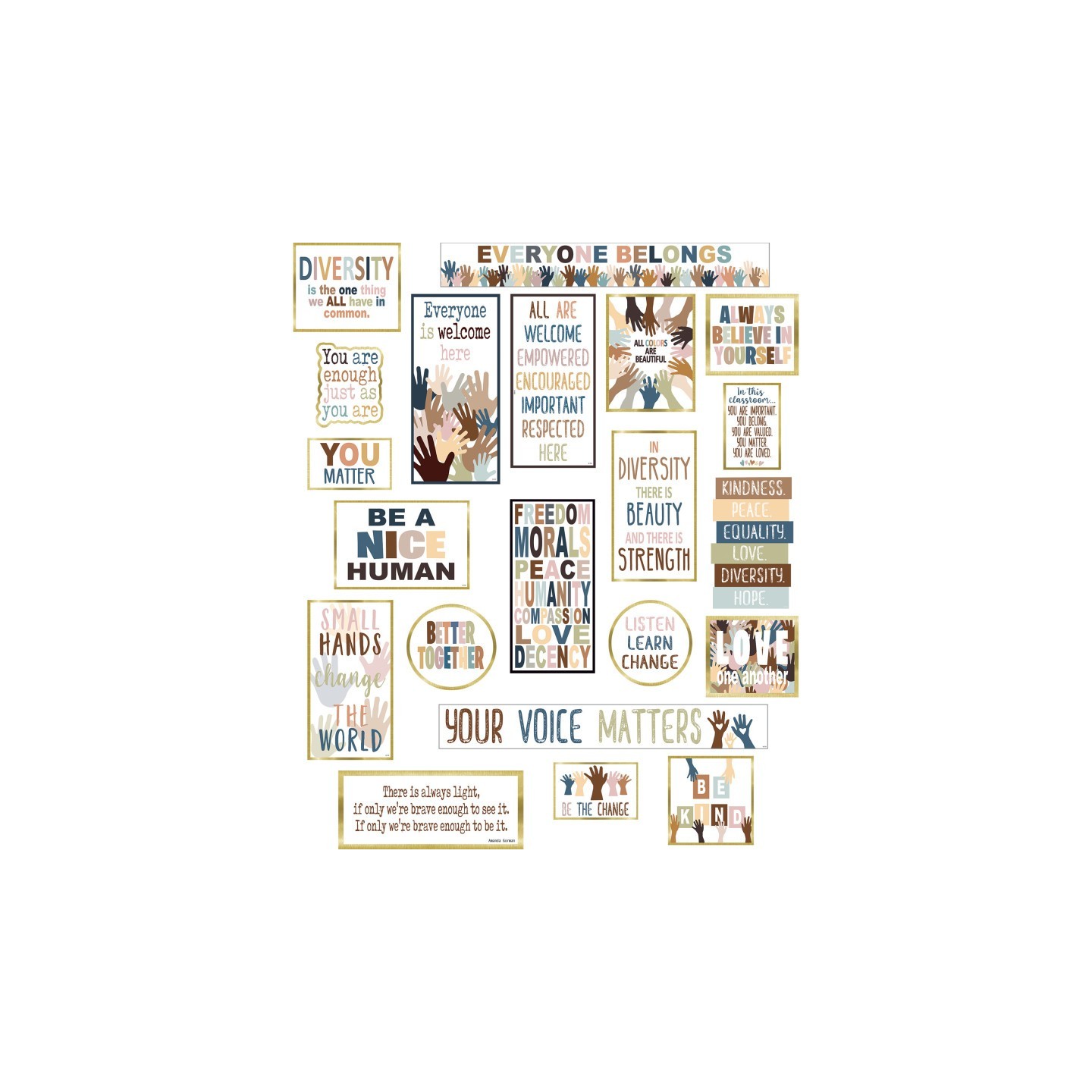 Teacher Created Resources® Everyone is Welcome Diversity Mini Bulletin Board Set