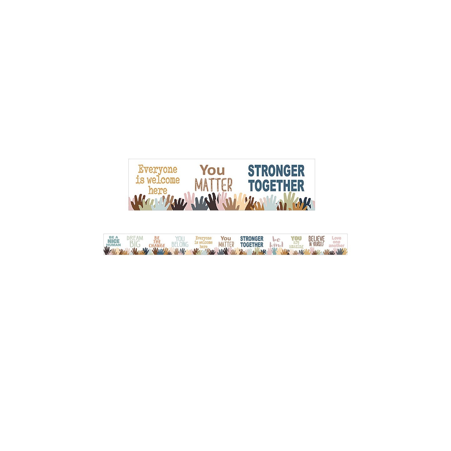 Teacher Created Resources® Everyone is Welcome Helping Hands Straight Border Trim, 35 Feet