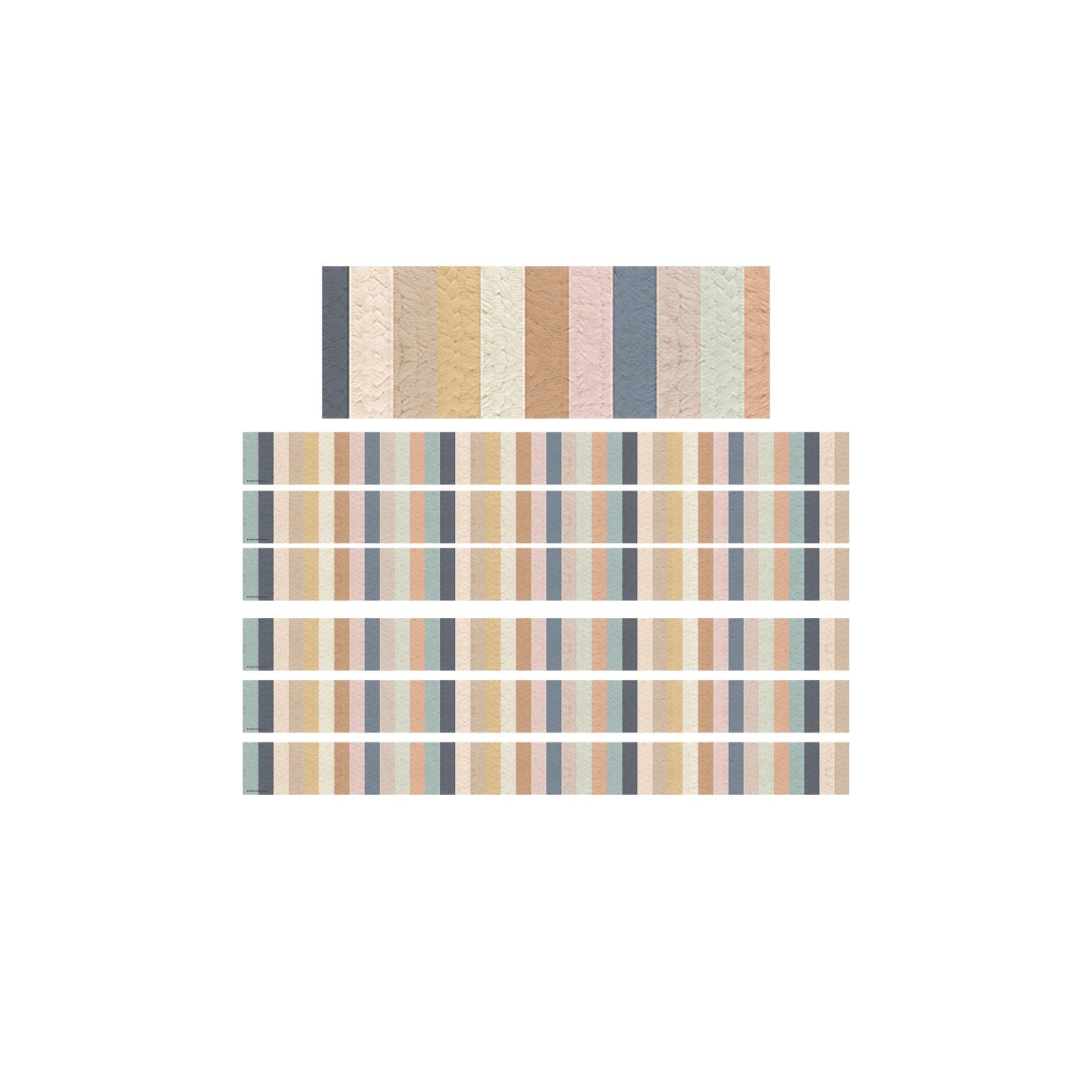 Teacher Created Resources® Everyone is Welcome Stripes Straight Border Trim, 35 Feet Per Pack, 6 Packs