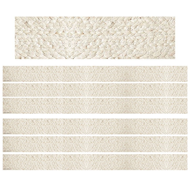 Teacher Created Resources® Everyone is Welcome Woven Straight Border Trim, 35 Feet Per Pack, 6 Packs