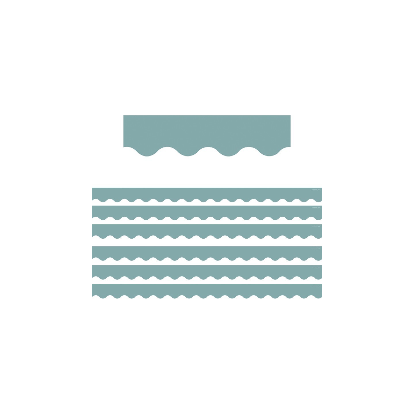 Teacher Created Resources® Calming Blue Scalloped Border Trim, 35 Feet Per Pack, 6 Packs