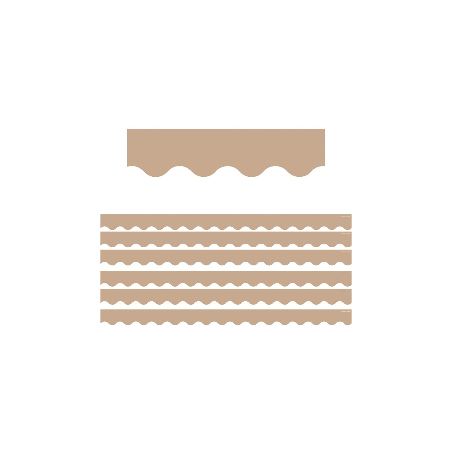 Teacher Created Resources® Light Brown Scalloped Border Trim, 35 Feet Per Pack, 6 Packs