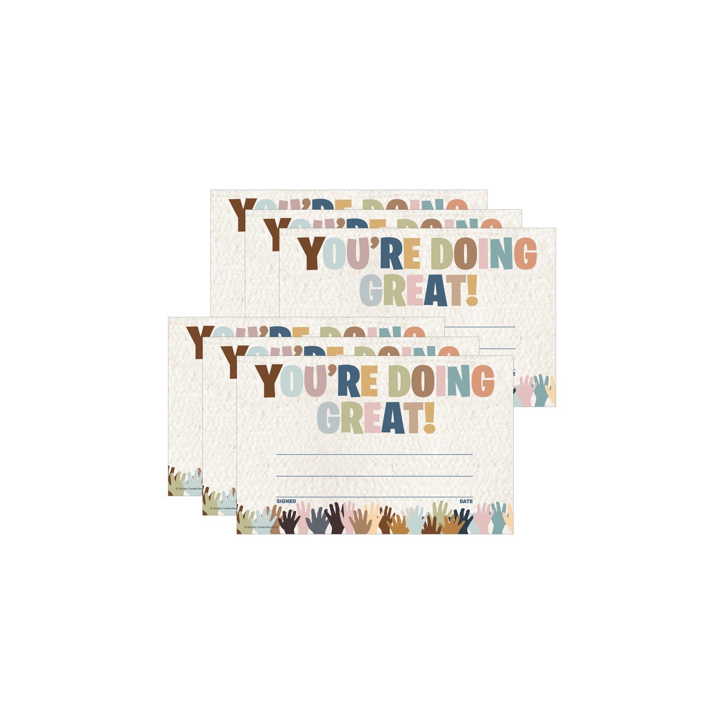 Teacher Created Resources® Everyone is Welcome You're Doing Great! Awards, 30 Per Pack, 6 Packs