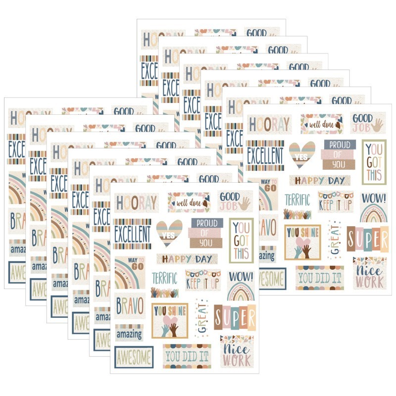 Teacher Created Resources® Everyone is Welcome Stickers, 120 Per Pack, 12 Packs