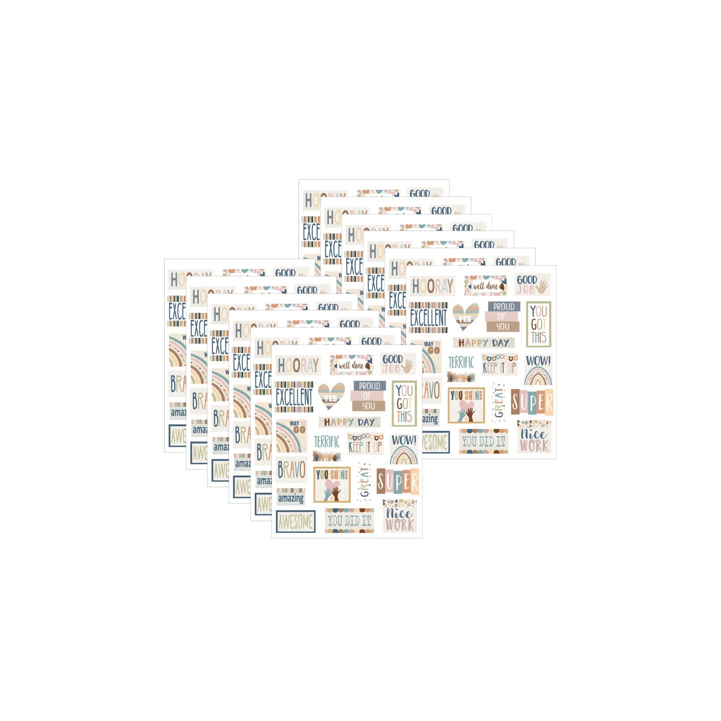 Teacher Created Resources® Everyone is Welcome Stickers, 120 Per Pack, 12 Packs