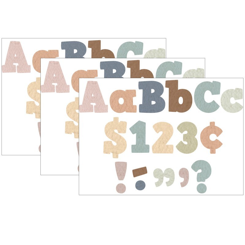 Teacher Created Resources® Everyone is Welcome 4" Bold Block Letters Combo Pack, 230 Per Pack, 3 Packs