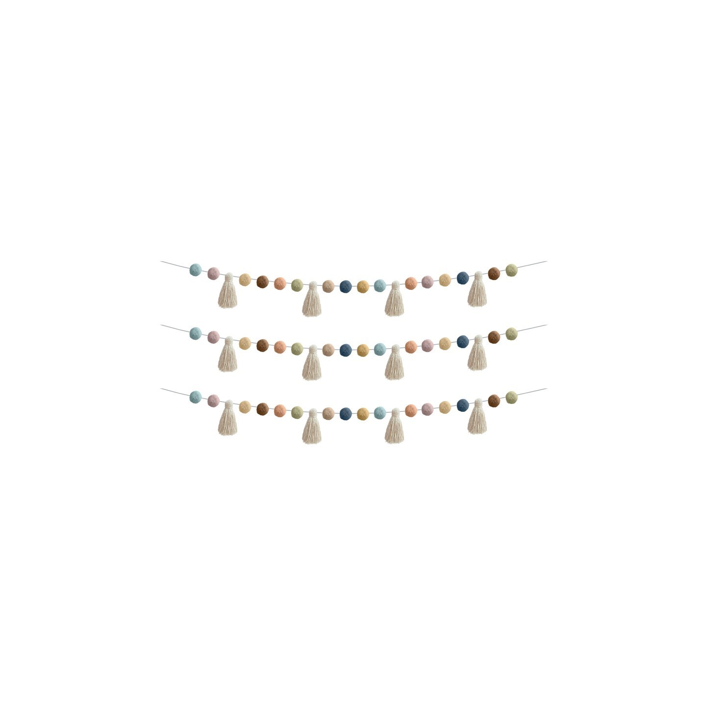 Teacher Created Resources® Everyone is Welcome Pom-Poms and Tassels Garland, Pack of 3