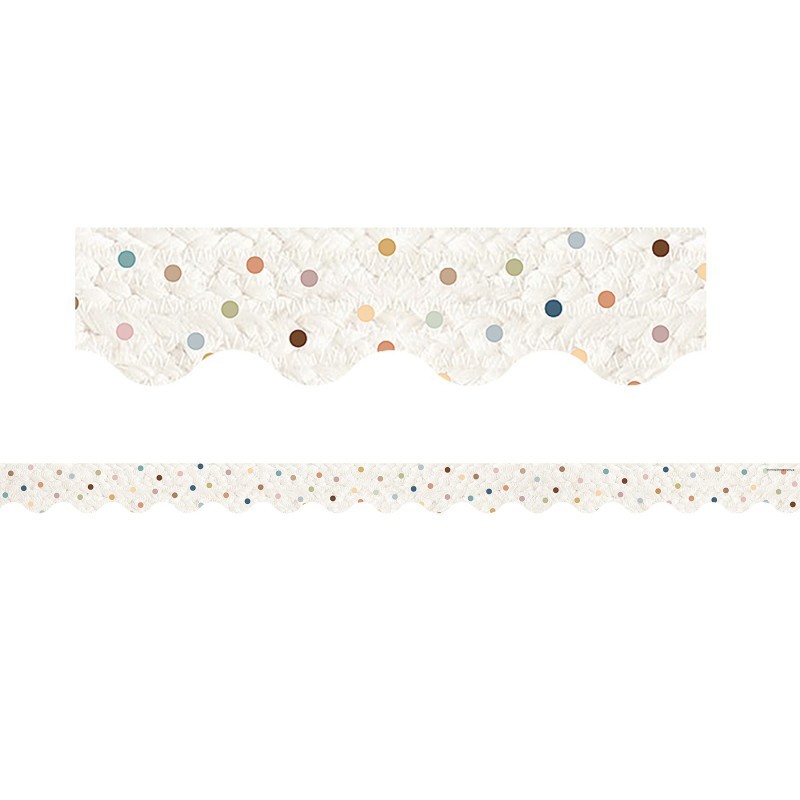 Teacher Created Resources® Everyone is Welcome Dots Scalloped Border Trim