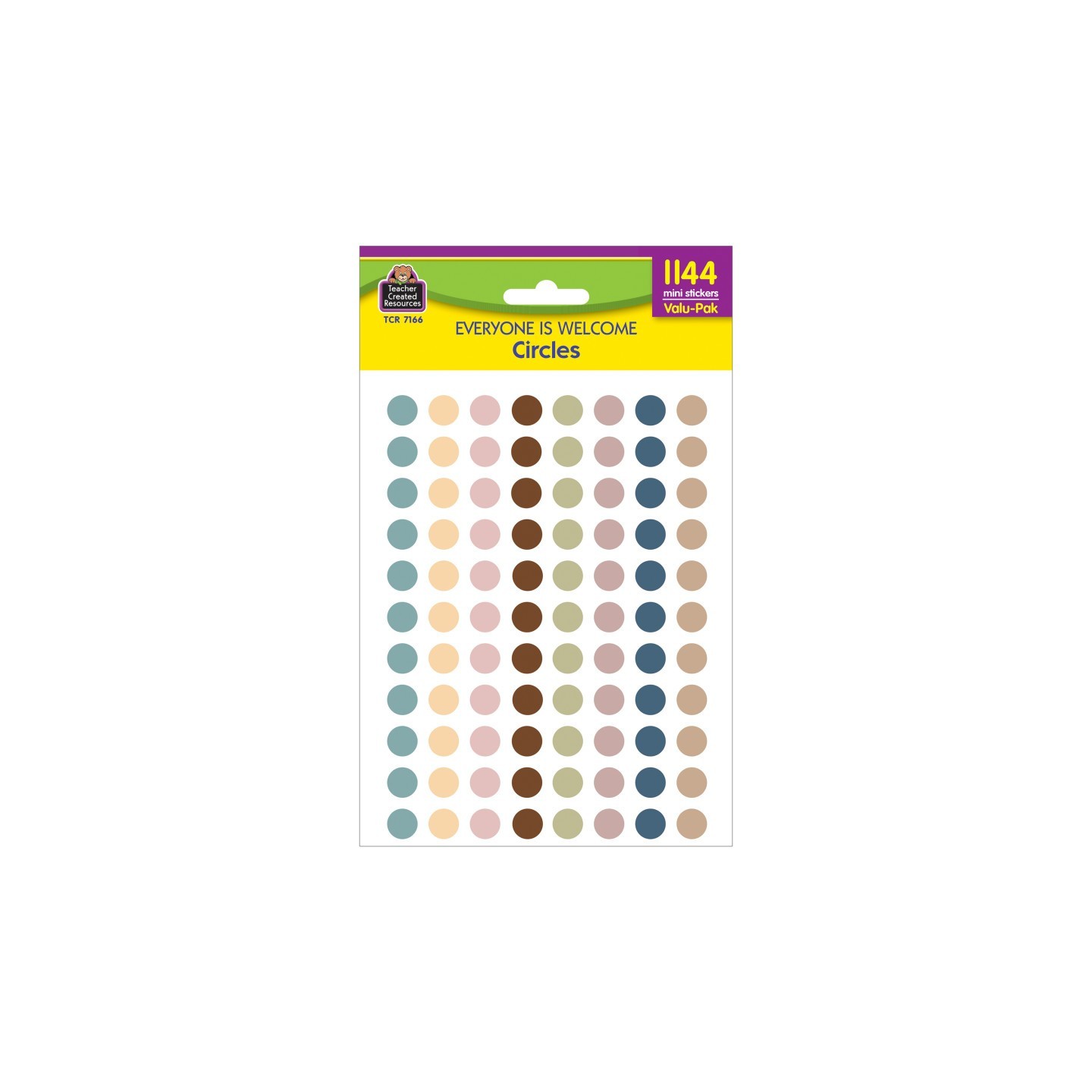 Teacher Created Resources® Everyone is Welcome Circles Mini Stickers Valu-Pak, Pack of 1144