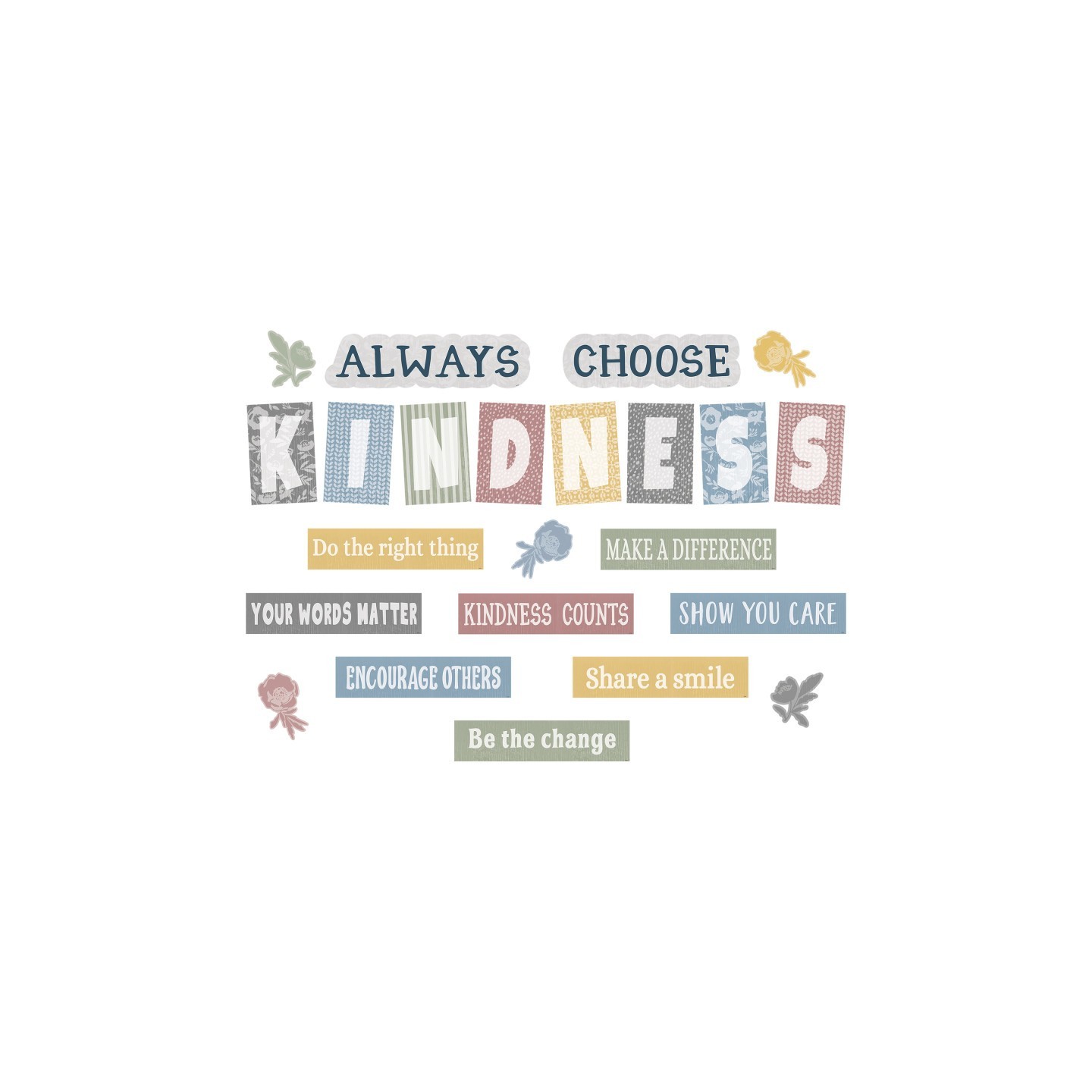 Teacher Created Resources® Classroom Cottage Always Choose Kindness Bulletin Board Set, 23 Pieces