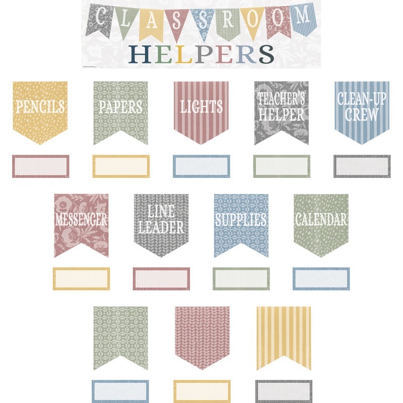 Teacher Created Resources® Classroom Cottage Classroom Helpers Mini Bulletin Board Set, 48 Pieces