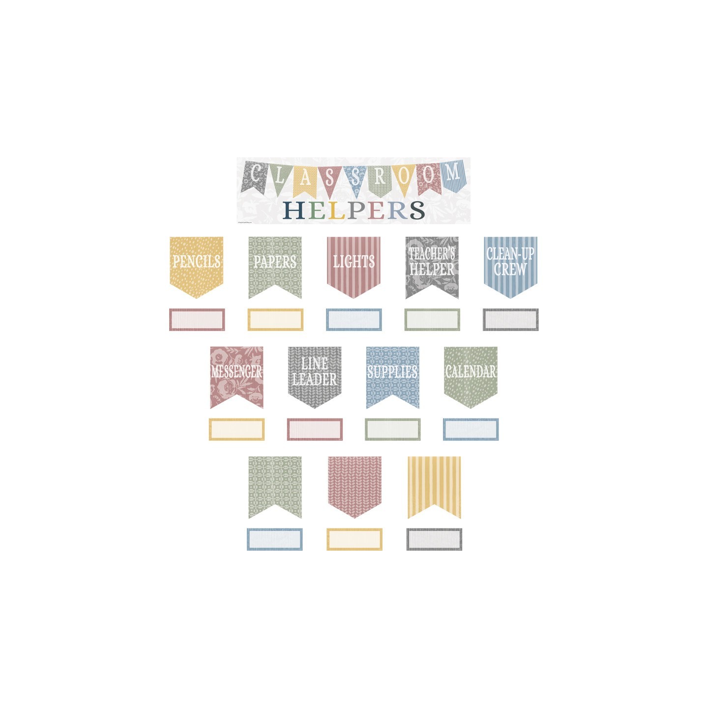 Teacher Created Resources® Classroom Cottage Classroom Helpers Mini Bulletin Board Set, 48 Pieces