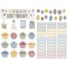 Teacher Created Resources® Classroom Cottage Happy Birthday Mini Bulletin Board Set, 67 Pieces