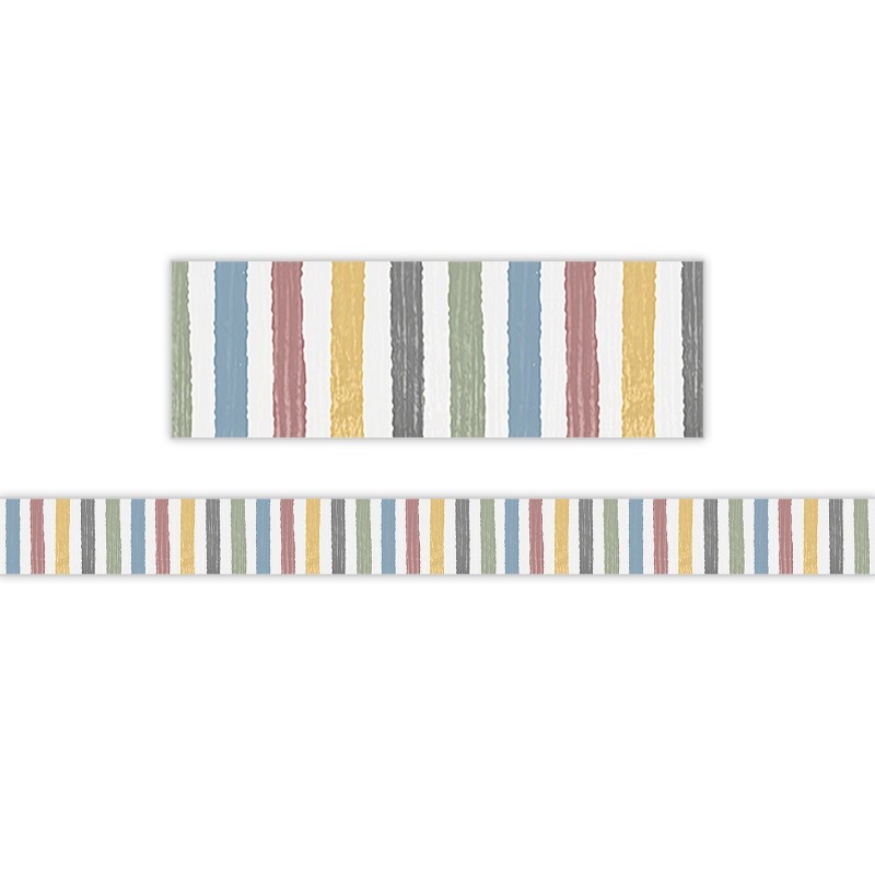 Teacher Created Resources® Classroom Cottage Stripes Straight Border Trim, 35 Feet