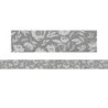 Teacher Created Resources® Classroom Cottage Gray Floral Straight Border Trim, 35 Feet