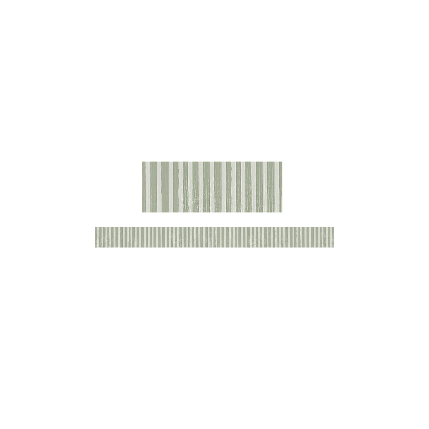 Teacher Created Resources® Classroom Cottage Sage Green Stripes Straight Border Trim, 35 Feet