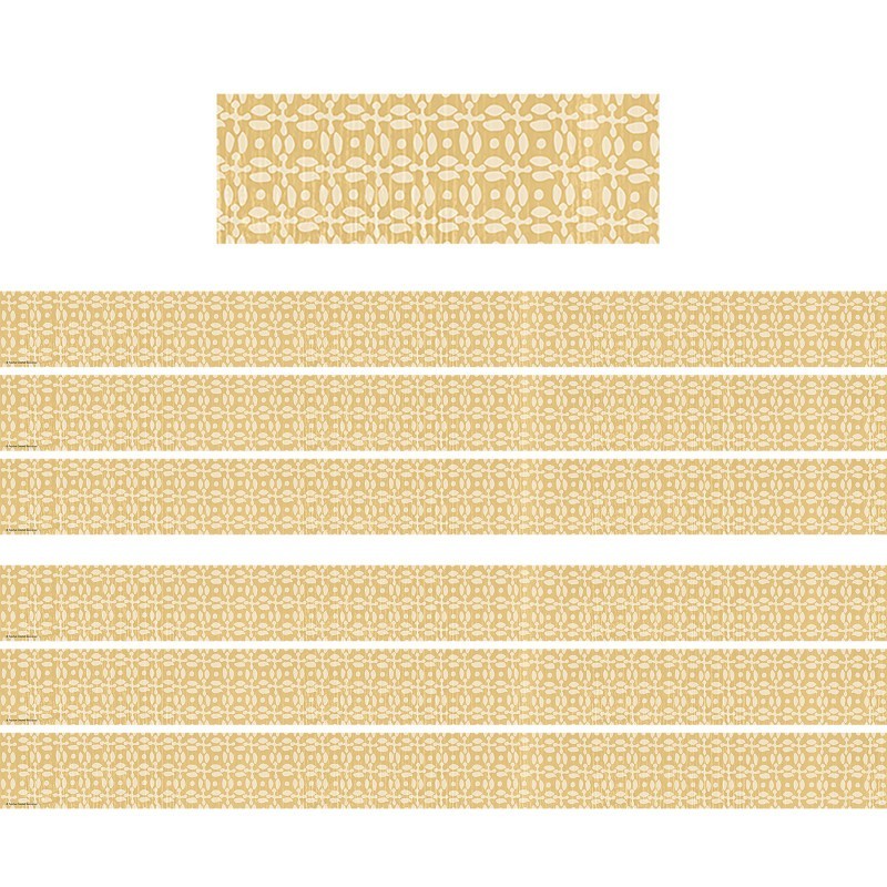 Teacher Created Resources® Classroom Cottage Buttercup Straight Border Trim, 35 Feet Per Pack, 6 Packs