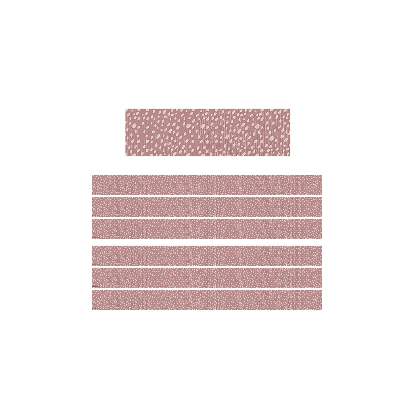 Teacher Created Resources® Classroom Cottage Vintage Rose Dots Straight Border Trim, 35 Feet Per Pack, 6 Packs