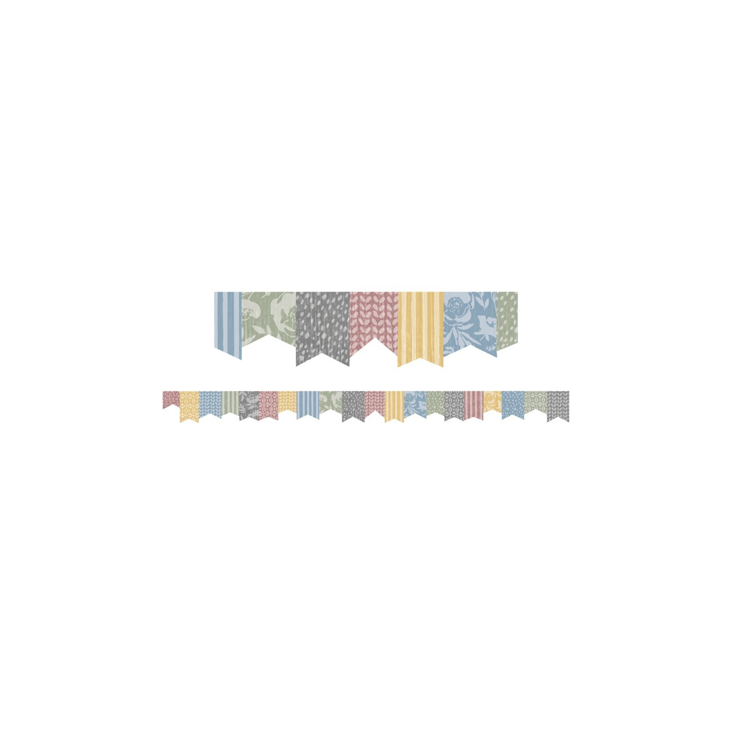Teacher Created Resources® Classroom Cottage Pennants Die-Cut Border Trim, 35 Feet
