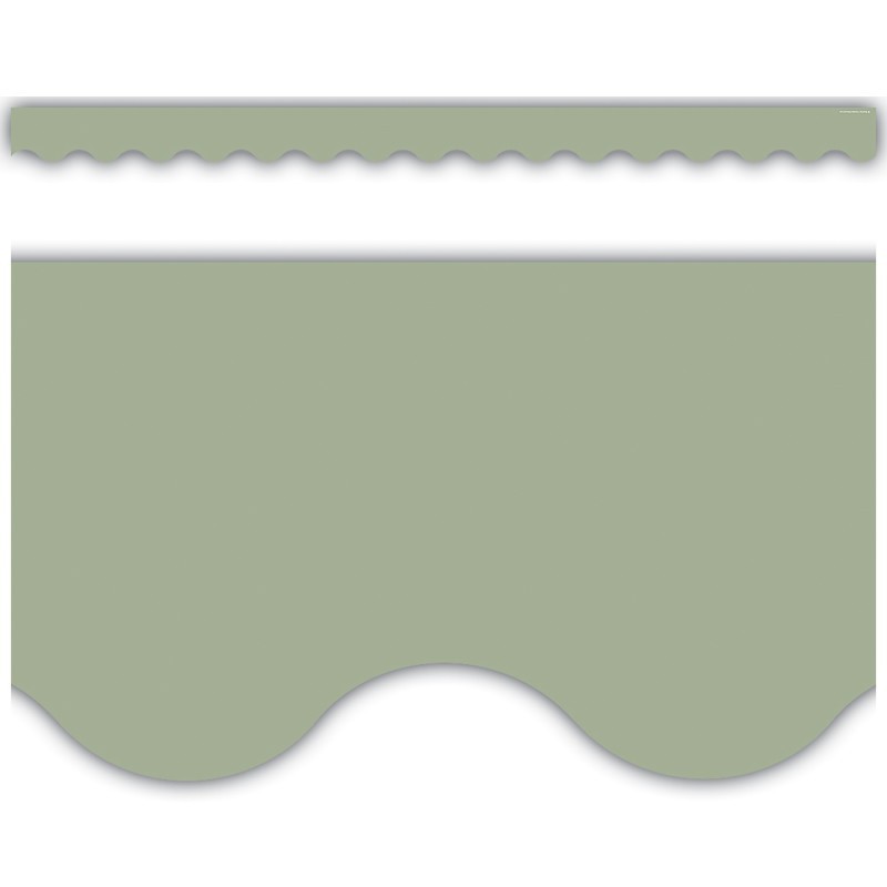 Teacher Created Resources® Sage Green Scalloped Border Trim, 35 Feet