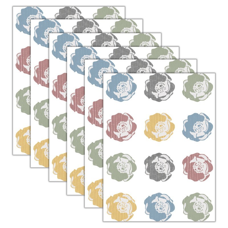 Teacher Created Resources® Classroom Cottage Rosettes Mini Accents, 36 Per Pack, 6 Packs