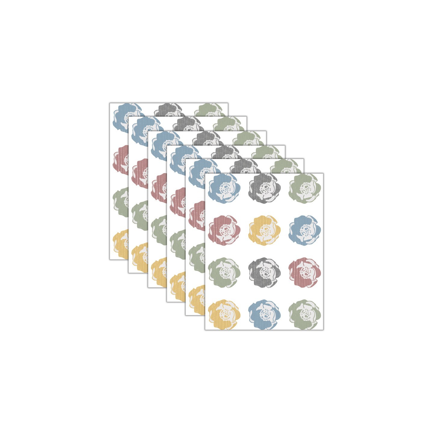Teacher Created Resources® Classroom Cottage Rosettes Mini Accents, 36 Per Pack, 6 Packs