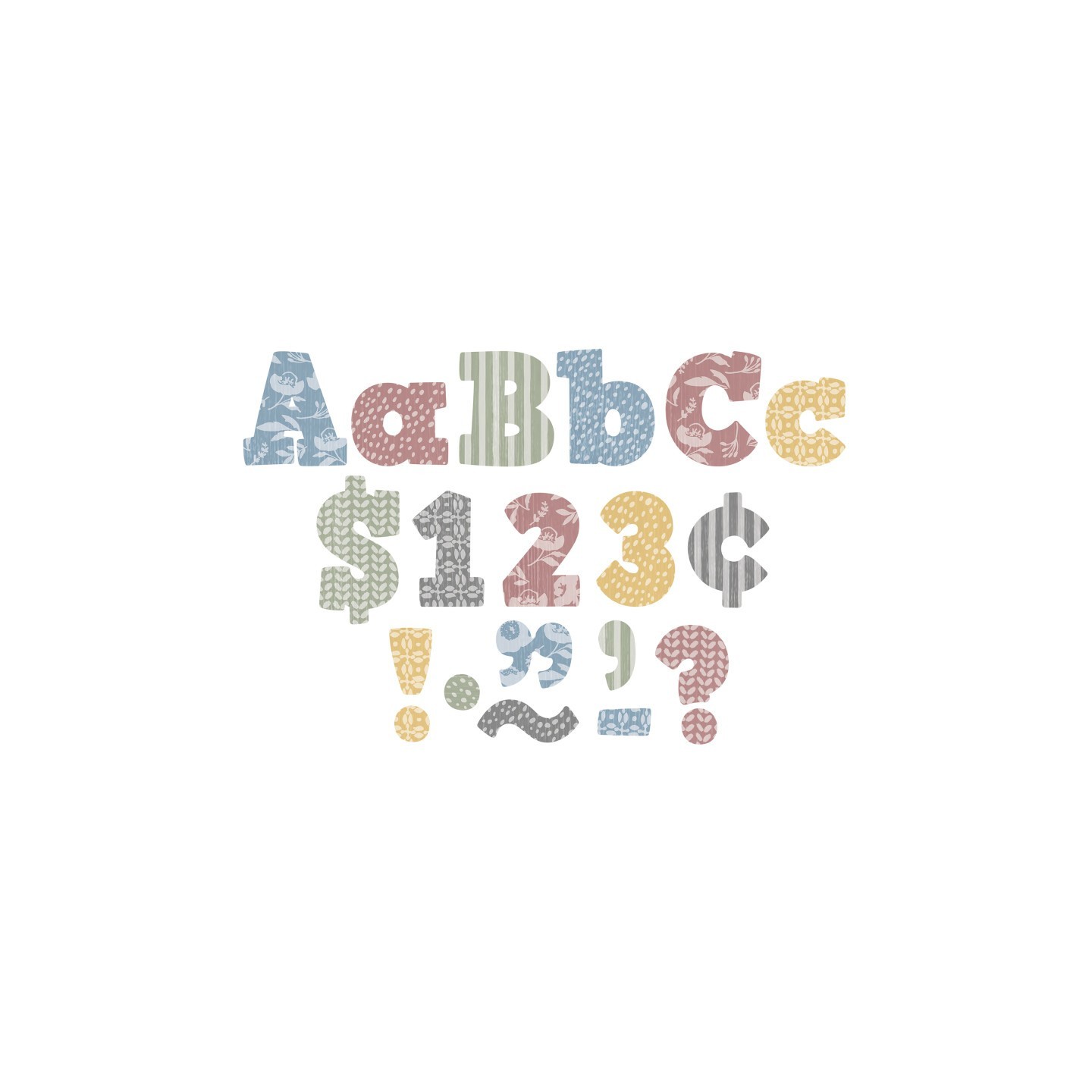 Teacher Created Resources® Classroom Cottage 4" Bold Block Letters Combo Pack, 230 Pieces
