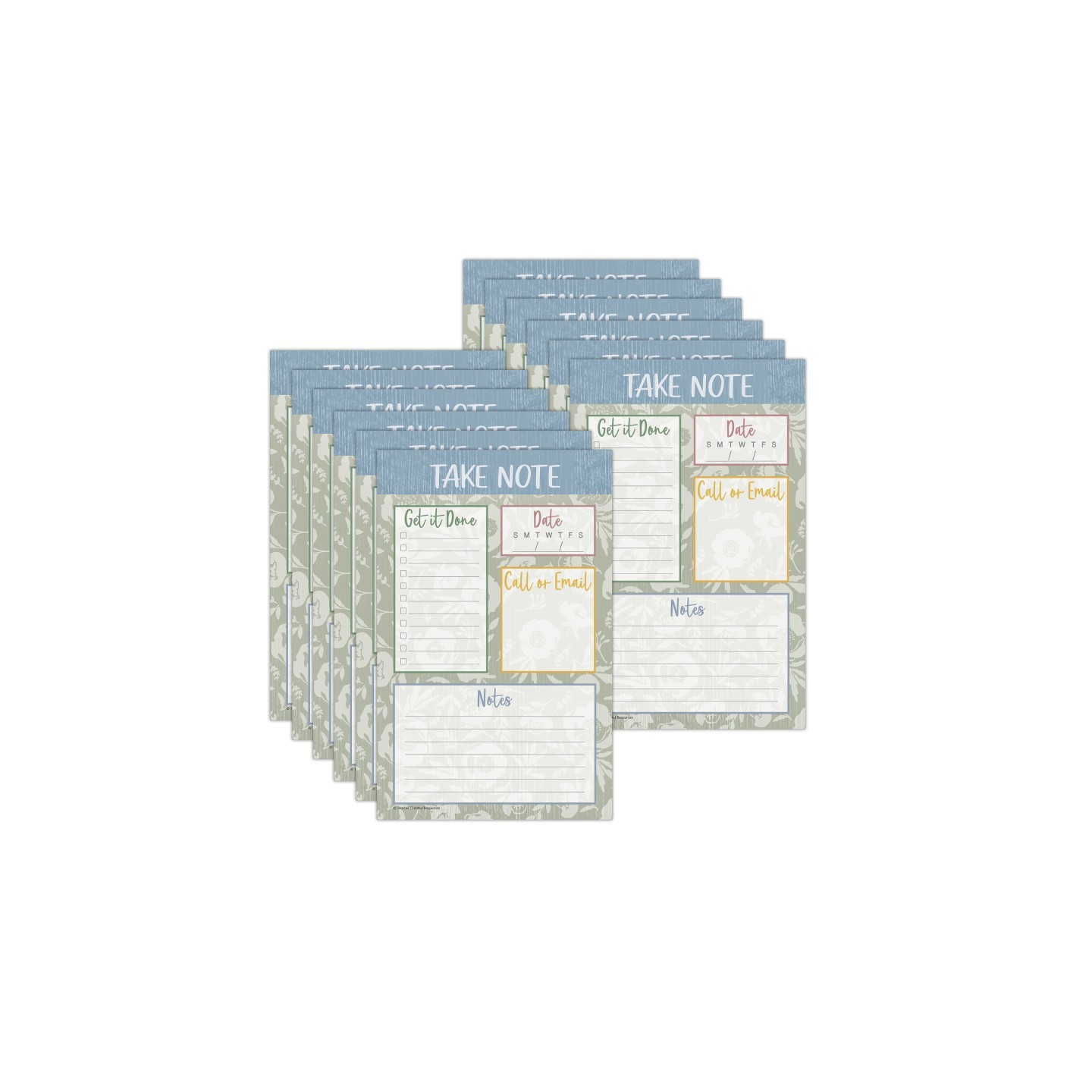 Teacher Created Resources® Classroom Cottage Notepad, 50 Sheets, Pack of 12