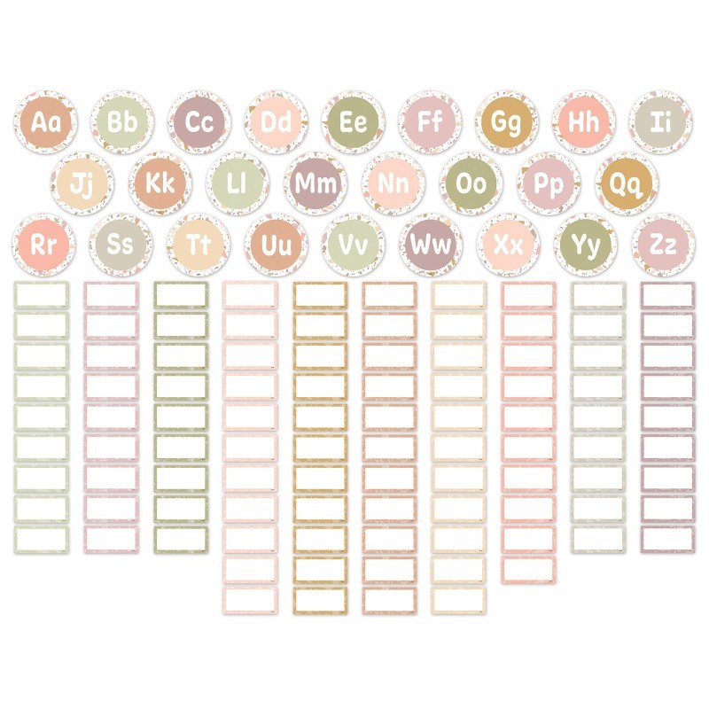Teacher Created Resources® Terrazzo Tones Word Wall Bulletin Board Set, 125 Pieces