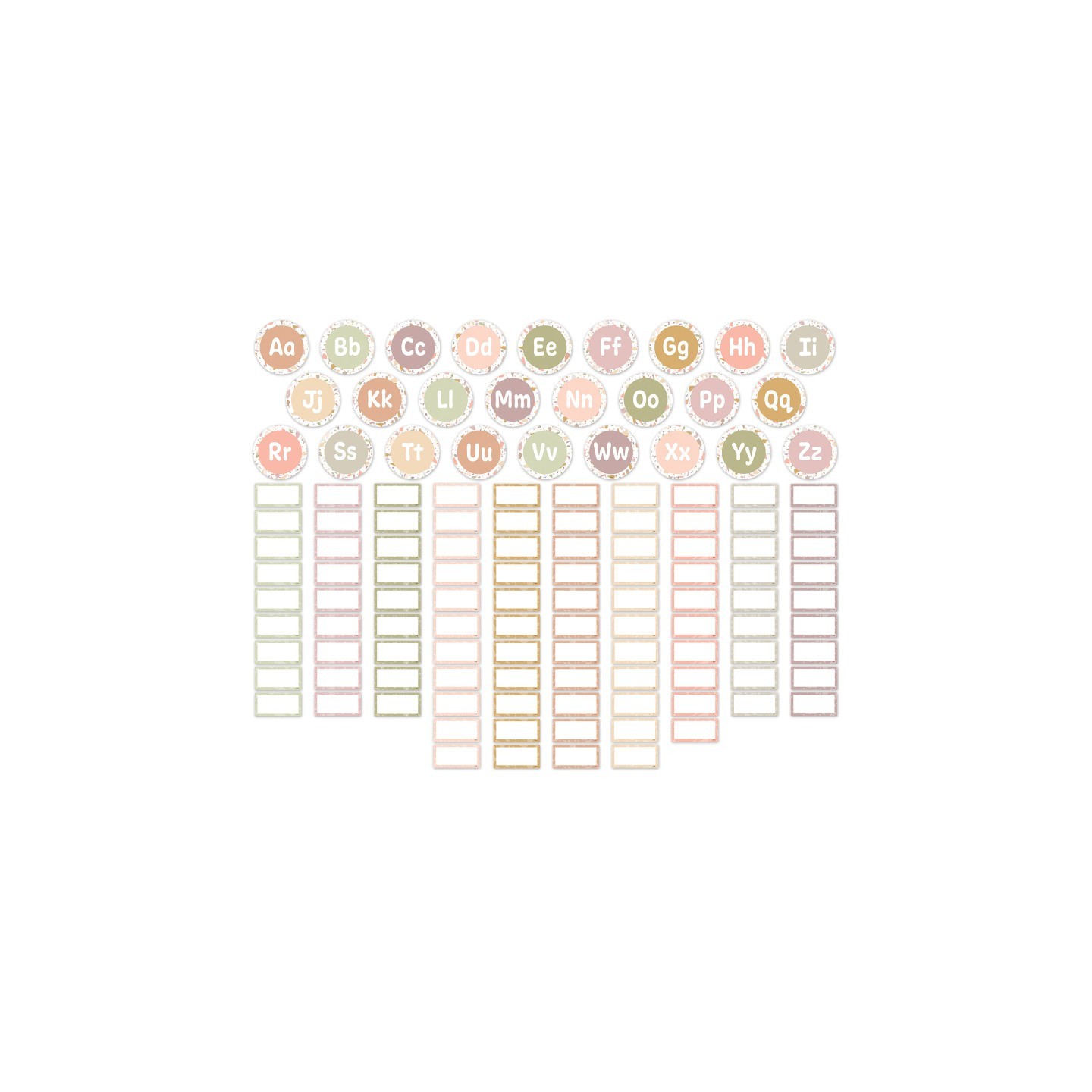 Teacher Created Resources® Terrazzo Tones Word Wall Bulletin Board Set, 125 Pieces