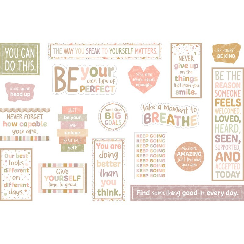 Teacher Created Resources® Terrazzo Tones Mini Bulletin Board Set, 18 Pieces