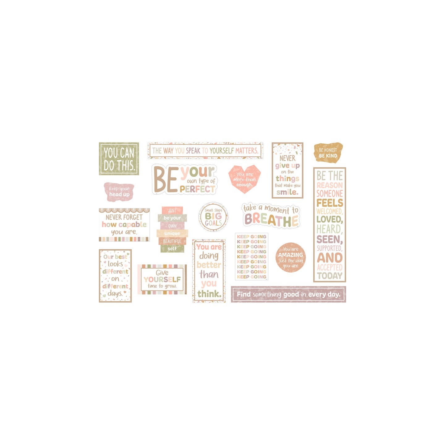 Teacher Created Resources® Terrazzo Tones Mini Bulletin Board Set, 18 Pieces