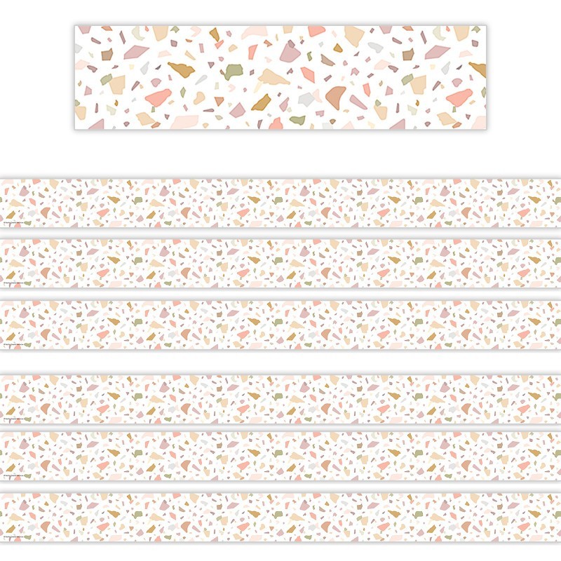 Teacher Created Resources® Terrazzo Tones Straight Border Trim, 35 Feet Per Pack, 6 Packs