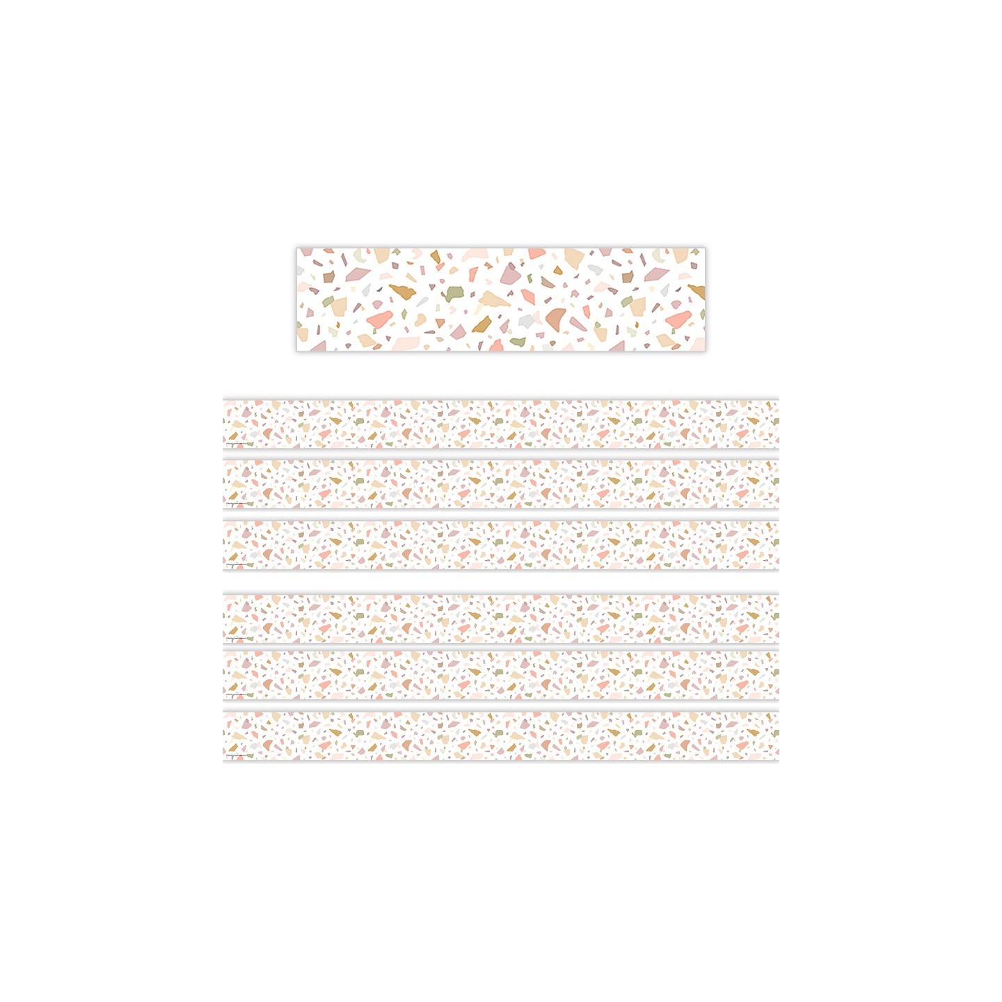 Teacher Created Resources® Terrazzo Tones Straight Border Trim, 35 Feet Per Pack, 6 Packs