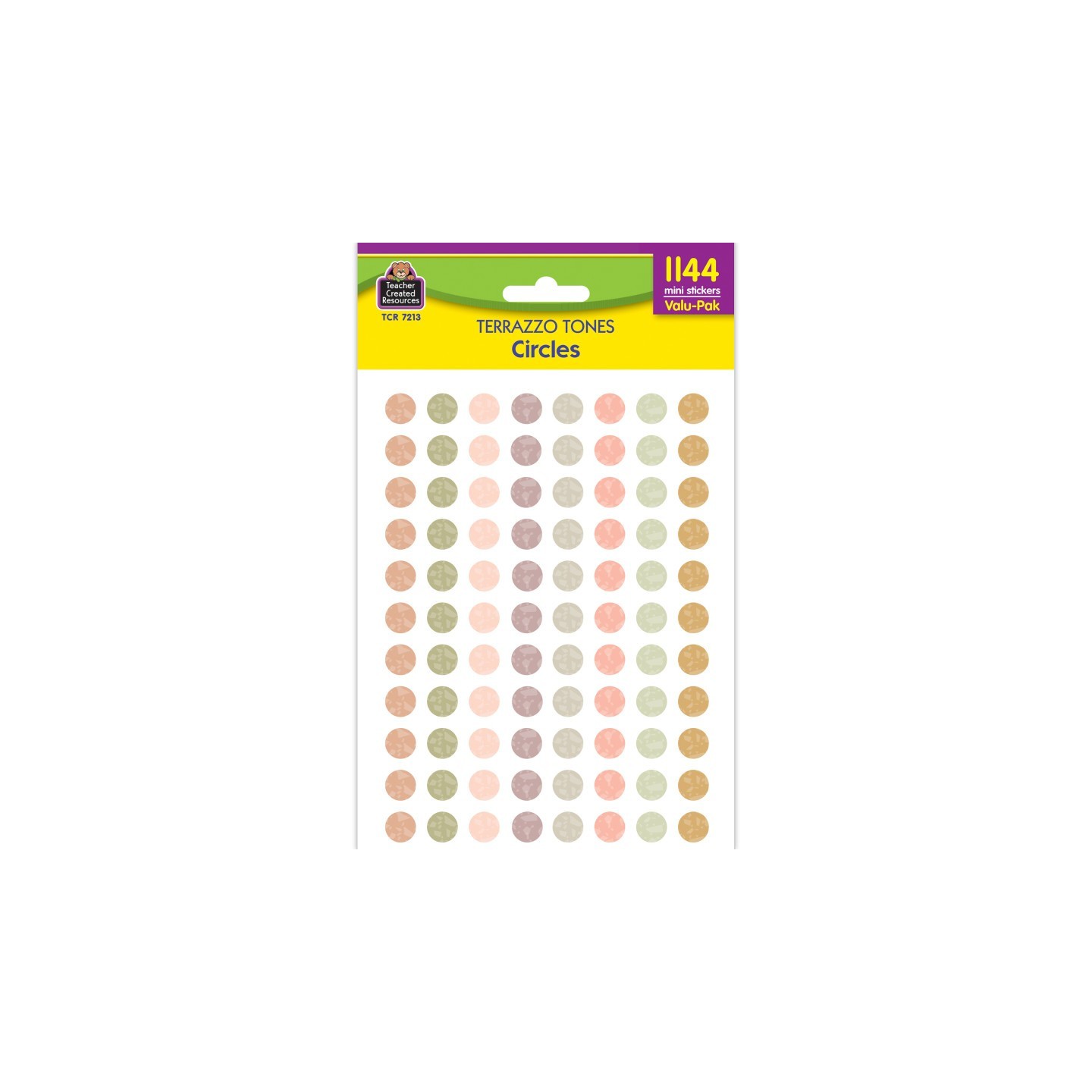 Teacher Created Resources® Terrazzo Tones Circles Mini Stickers Valu-Pak, Pack of 1144