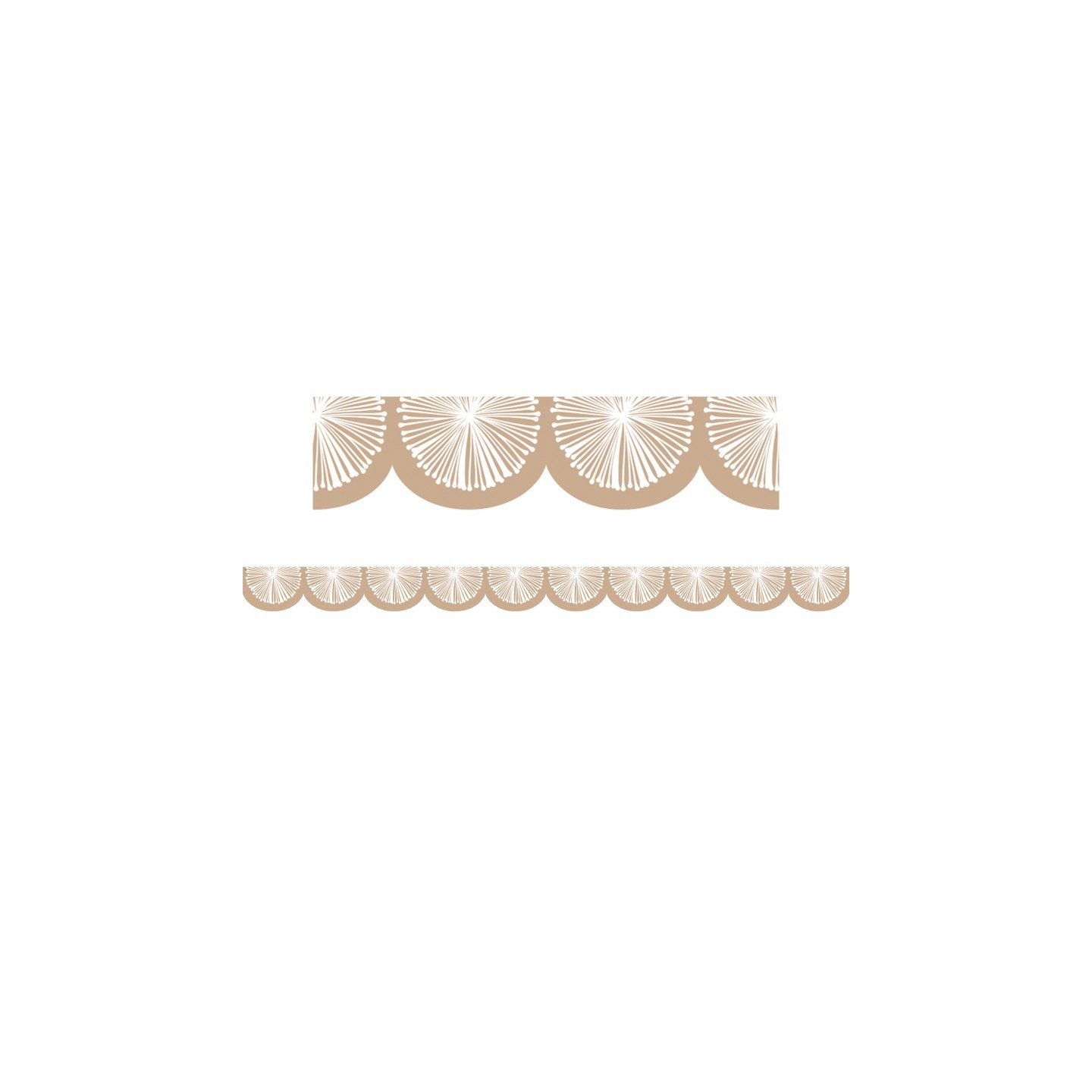 Teacher Created Resources® Natural Poms Scalloped Die-Cut Border Trim, 35 Feet