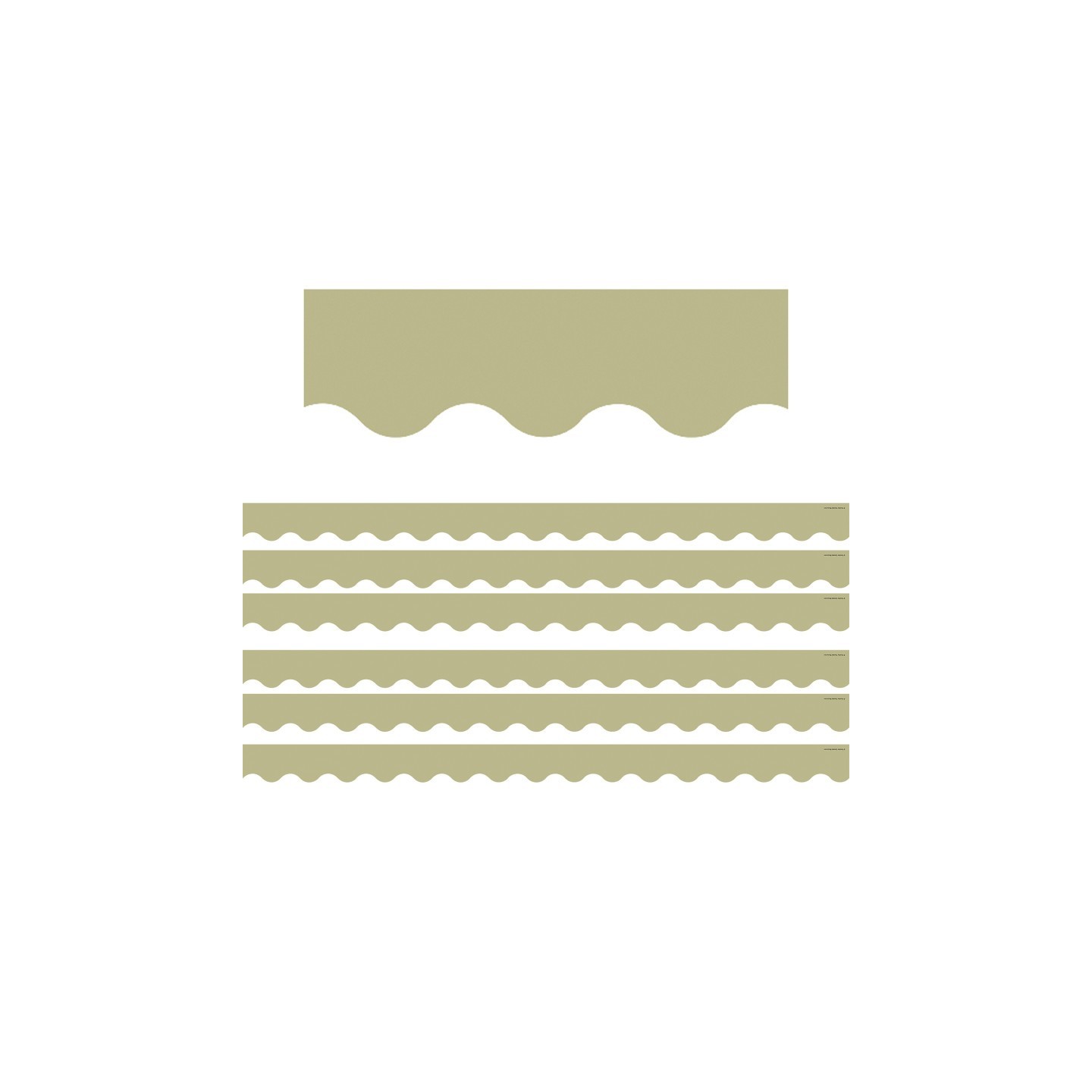 Teacher Created Resources® Olive Green Scalloped Border Trim, 35 Feet Per Pack, 6 Packs