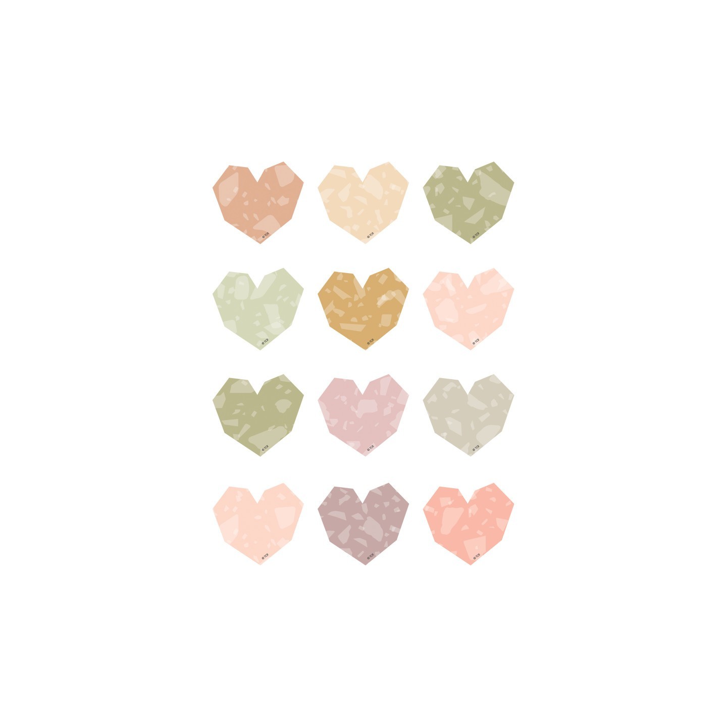 Teacher Created Resources® Terrazzo Tones Hearts Mini Accents, Pack of 36