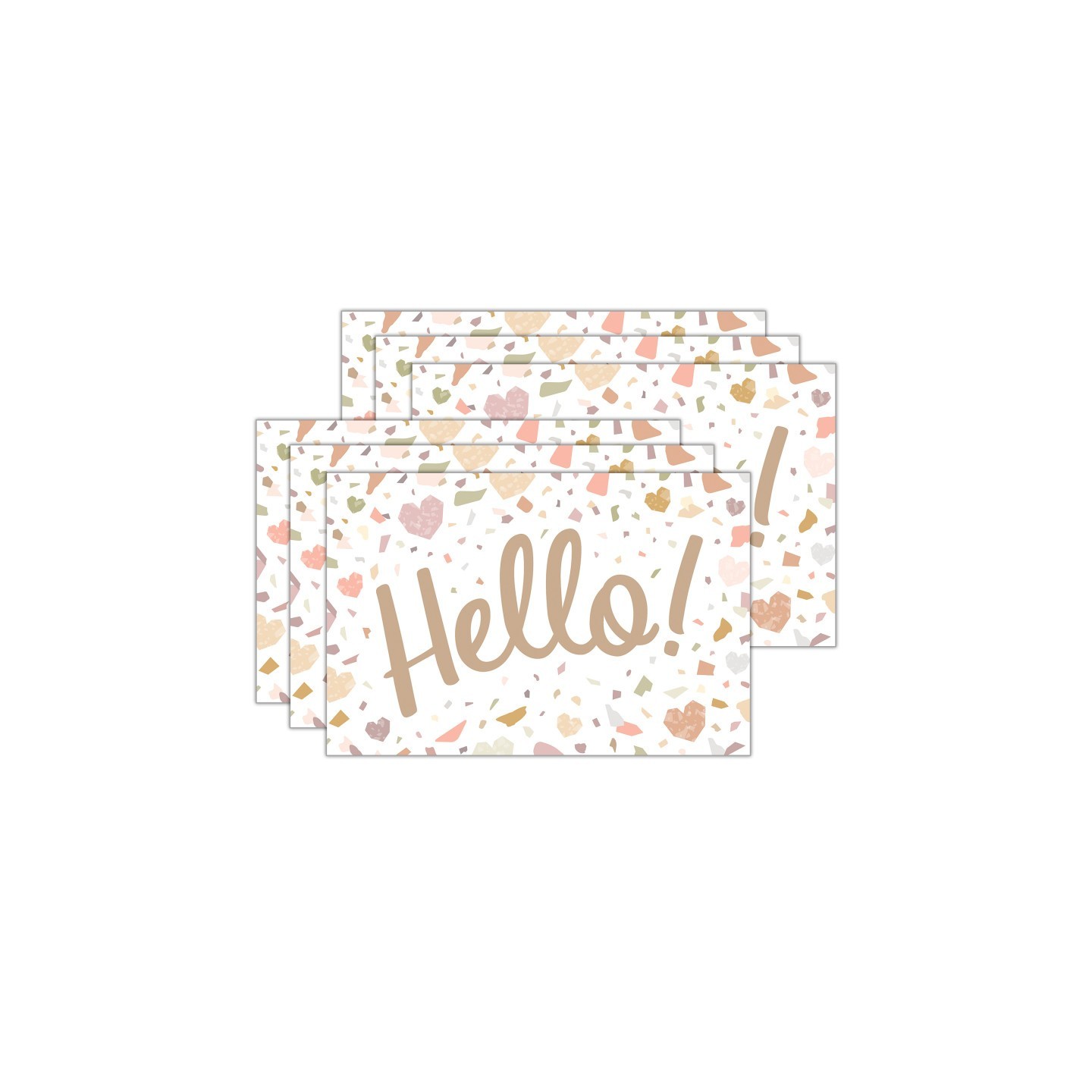 Teacher Created Resources® Terrazzo Tones Hello Postcards, 30 Per Pack, 6 Packs